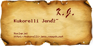 Kukorelli Jenő névjegykártya